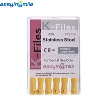 60X Endodontic Hand Use K-Files Stainless Rotary Root Canal hand File 25MM#15-80