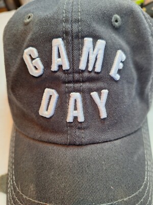 GAME DAY State Of Mine Gray Soft Baseball Hat Adjustable Football Sports