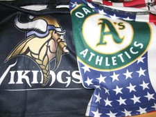 New Neck GAITERS adult masks OAKLAND A's Athletics or MINNESOTA VIKINGS Short