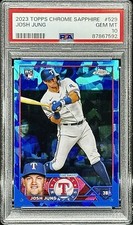 Josh Jung PSA 10 - 2023 Topps Chrome SAPPHIRE #529 Rookie RC - Texas Rangers
