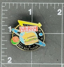 Great In-N-Out Burger Tournament of Roses Rose Parade Rose Bowl Pin 2012