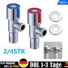 4x Eckventil Eckhahn 1/2 Zoll Eckventil Mit Selbstdichtend Kombi Edelstahl DHL