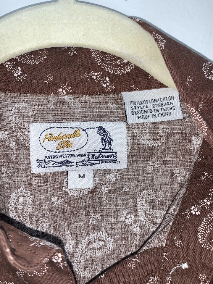 Camisa Western Vintage Panhandle Slim Para Mujer Marrón Mediana Foto 2 de 4