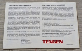 Original Nintendo NES Skull & Crossbones Tengen Authentic Manual ONLY *NO GAME*