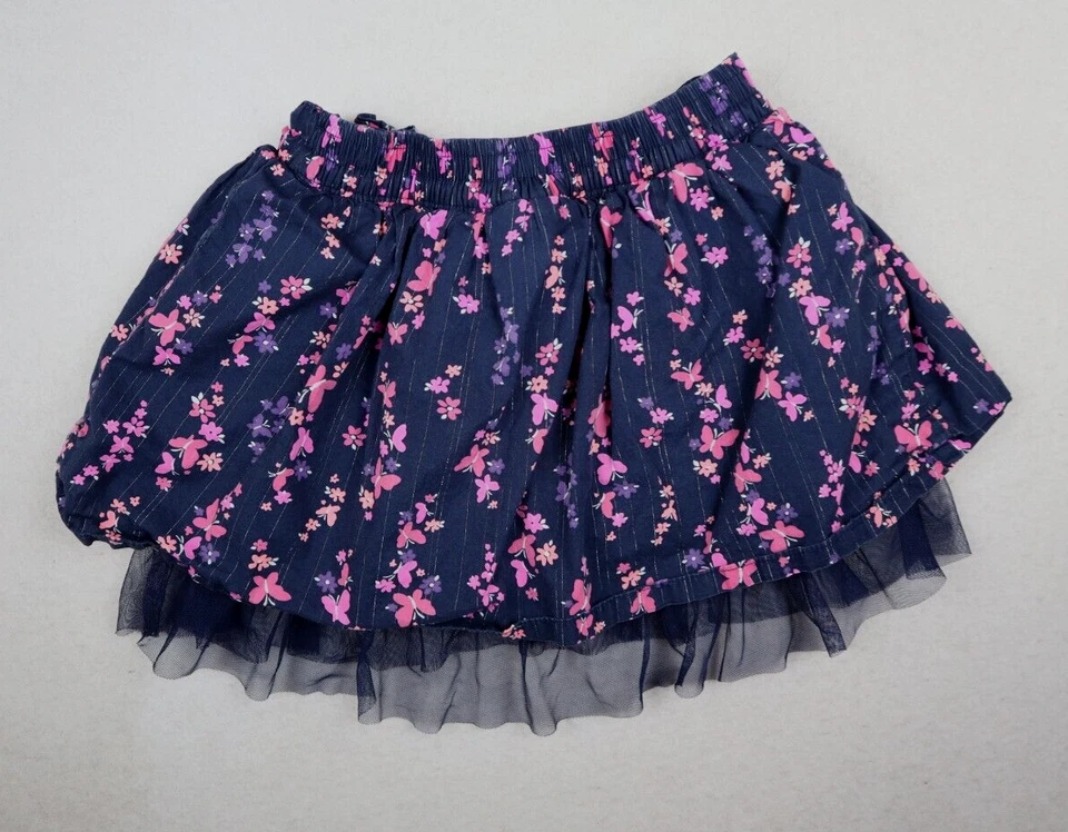 SONOMA - GIRL'S BLUE & PINK BUTTERFLY FLORAL PRINT SKORT - SIZE 6 - Image 4 of 4