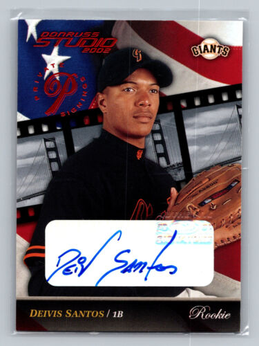2002 Donruss Studio Private Signings Autograph #241 Deivis Santos #/250