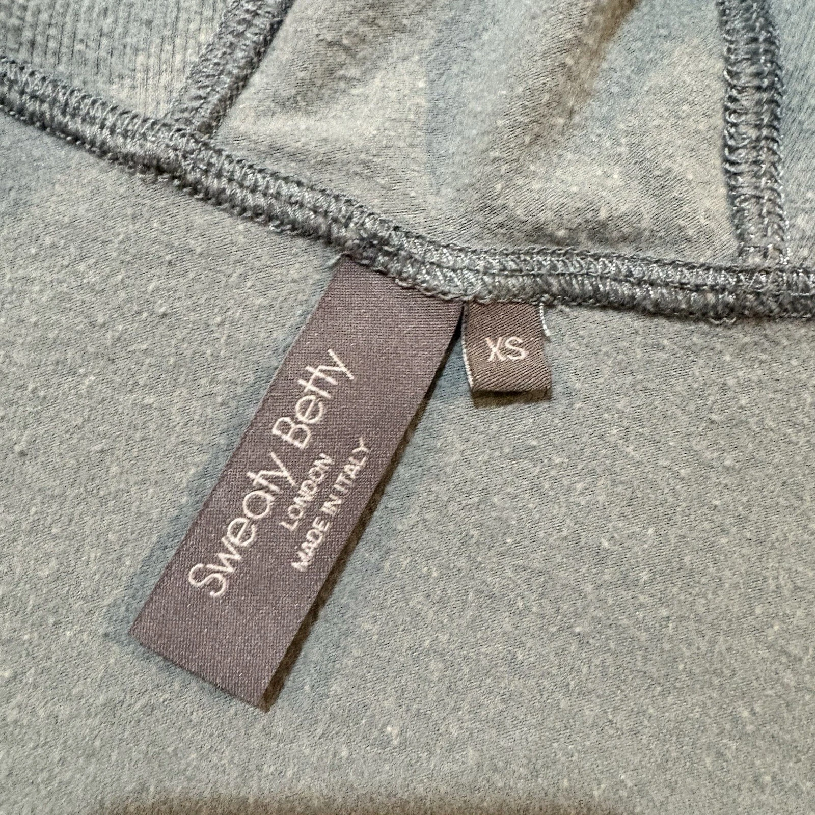 VETEMENTS Felpa Betty Sanctuary Luxe con cappuccio blu tempesta full zip XS