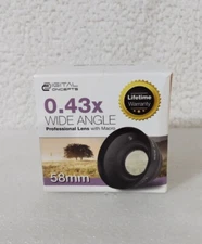 0.43X SUPER WIDE ANGLE LENS with MACRO 58mm to CANON REBEL EOS SLR 1DSLR 18-55mm
