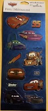 Vintage Disney Pixar Cars Foil shiny stickers. 1 sheet by Hallmark. Brand new