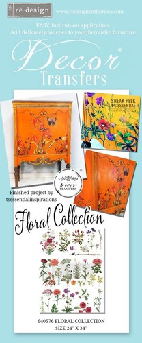Redesign Transfer COL, Floral Collection 22"X32"