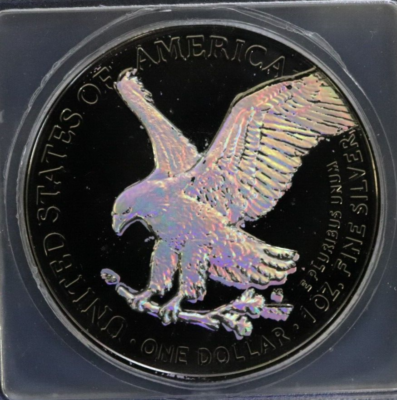 2024 ICG Genuine U.S. Silver Eagle Ruthenium Hologram 1 of 500 S$1