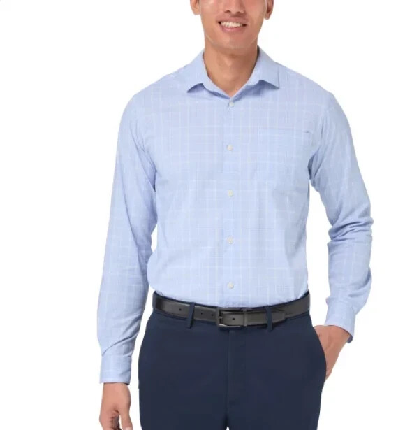 Kirkland Signature Men’s Performance Sport Shirt, Multicolor, XXL(18-18.5,34/35)