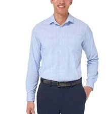 Kirkland Signature Men’s Performance Sport Shirt, Multicolor, L (16-16.5, 32/33)