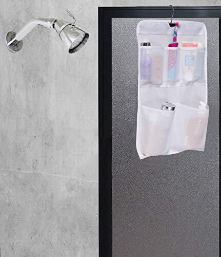 Roll Up Shower Caddy Organizer with 5 Pockets for Bathroom Storage