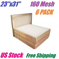 6 PACK Aluminum Frame Silk Screen Printing Screens 23"x 31" 160 Mesh Count White