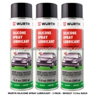 Wurth Silicone Spray Lubricant - 8858221 - 3 PACK