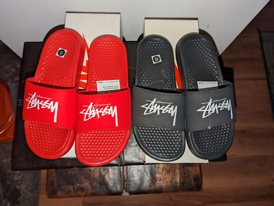 NEW - Nike x Stussy - Benassi Slide 