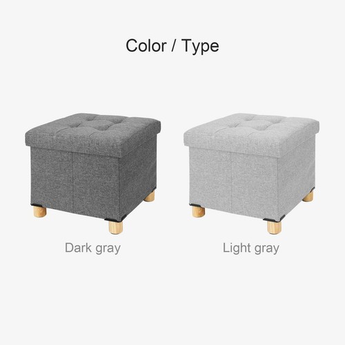 Fabric Foot Rest 4 Legs Stool Cube Footstool Pouf Bench Storage Space