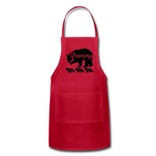 Personalized Grammy Bear Apron With Kids Names - Grammy Apron - Grammy Gift