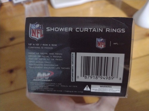 Arizona Cardinals NFL lizenzierte Duschvorhangringe, 12er Set, brandneu - Bild 2 von 3