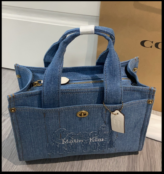 COACH CAZ29 [COACH MATIN KIM] Cargo Tote Bag 26 Blue 2 Way Outlet