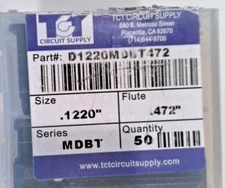 TCT REPOINTED DRILLS MDBT 3.10MM 0.1220" DIA 0.472" FLUTE (LOT OF 24)