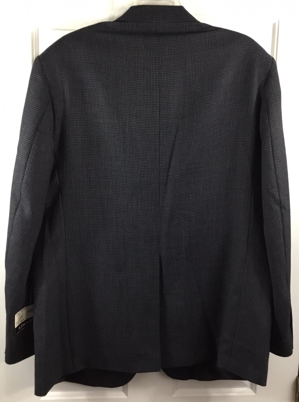 Adolfo Sport Coat Mens 42 PR Portly Charcoal Gray 2-Button Jacket Wool Blazer image 5