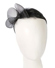 Petite Black spring feather racing fascinator. 100 Australian Family Business