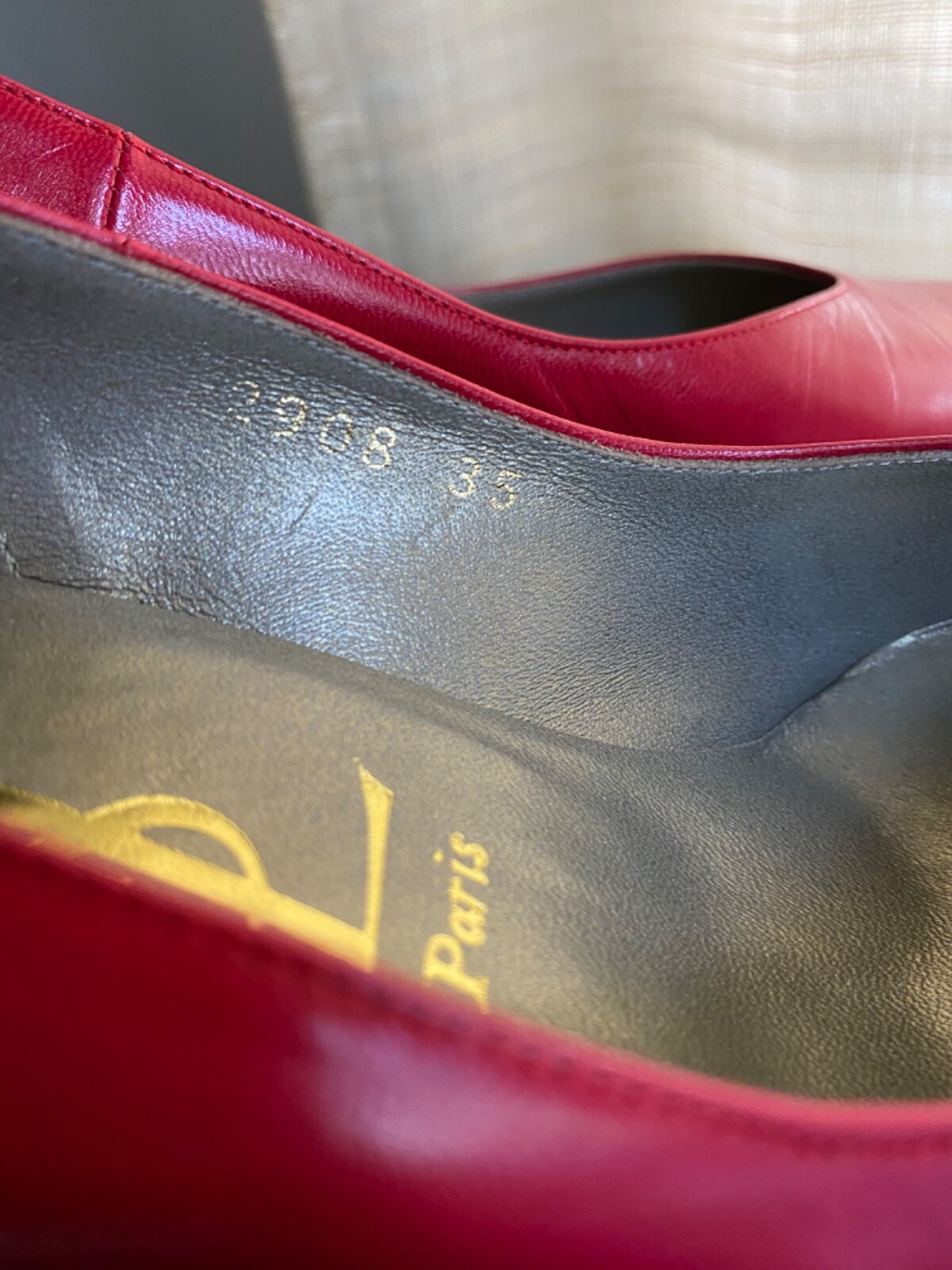 YSL Yves Saint Laurent decolte in pelle rossa tacco 35 5 sandali slip on slides mules