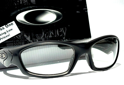 NEW Oakley SI STRAIGHT JACKET Matte Black Frame GALAXY Clear Lens