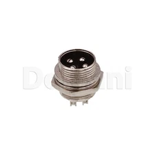 10101510082 Circular Chasis Connector 4 Pin Male Receptacle Silver