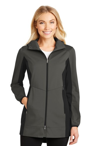 Port Authority Womens Long Sleeve Active Hooded Soft Shell Jacket L719 - Picture 4 of 4