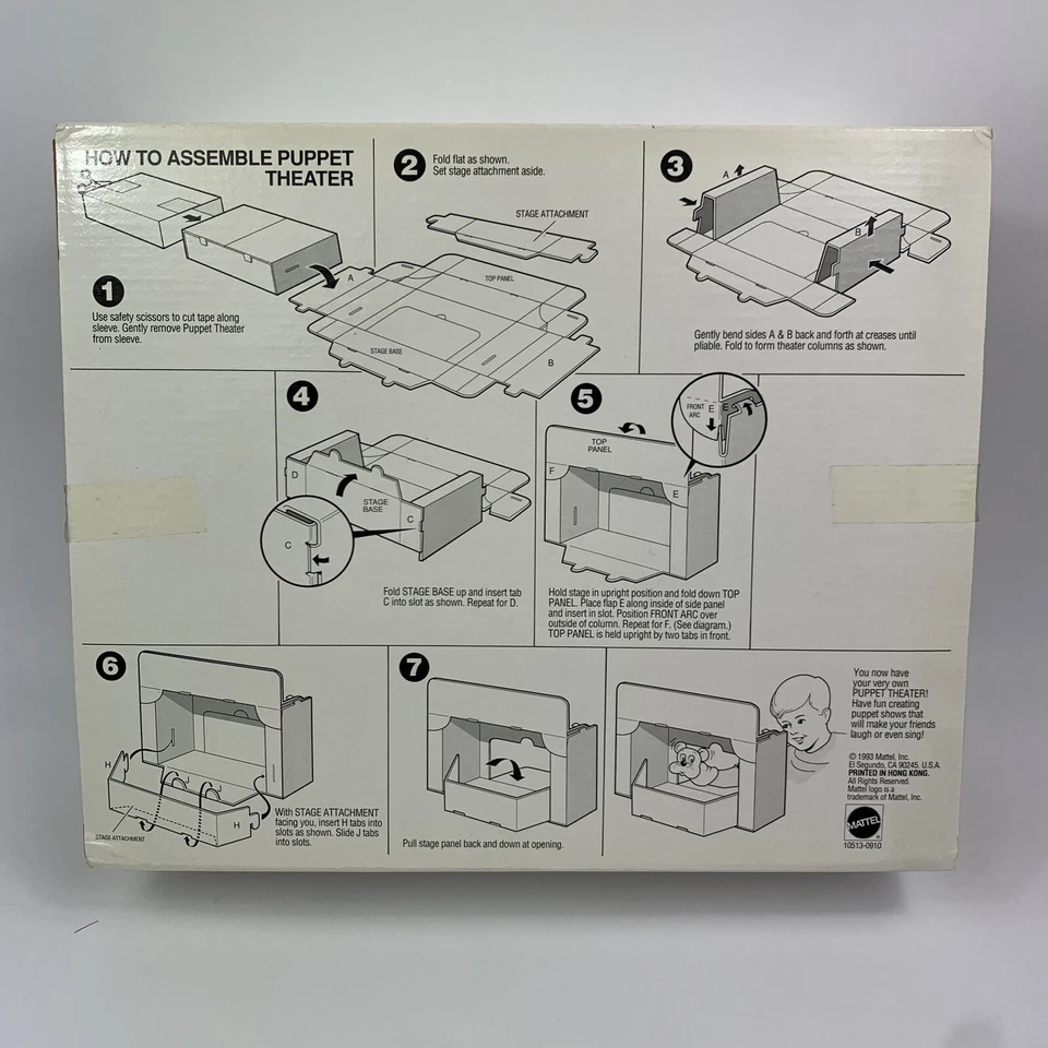 Disney Mattel Mickey & Minnie Puppet Theater Vintage 1993 Caja Abierta Nuevo Foto 4 de 4