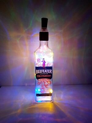 Beefeater rosa Erdbeere Gin Flasche Stimmungslampe mit bunten LED-Leuchten Geschenk