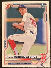 2021 BOWMAN DRAFT ELMER RODRIGUEZ CRUZ BOSTON REDSOX #BD-37 1ST BOWMAN PAPER 