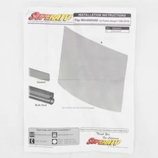 SuperATV Scratch Resistant Flip Windshield Part Number FWS-P-RAN-001-B2-70