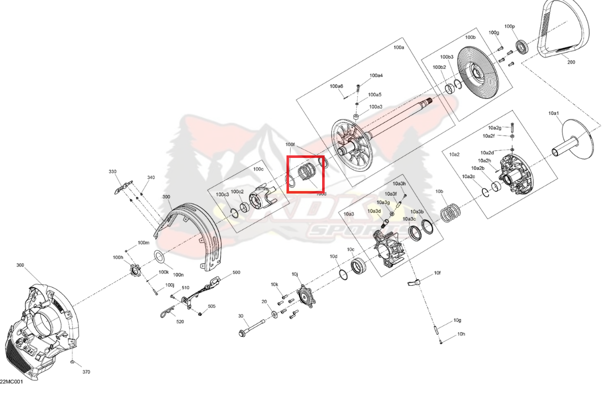 SKIDOO SECONDARY (qrs) CLUTCH SPRING 417127137 GN GN eBay