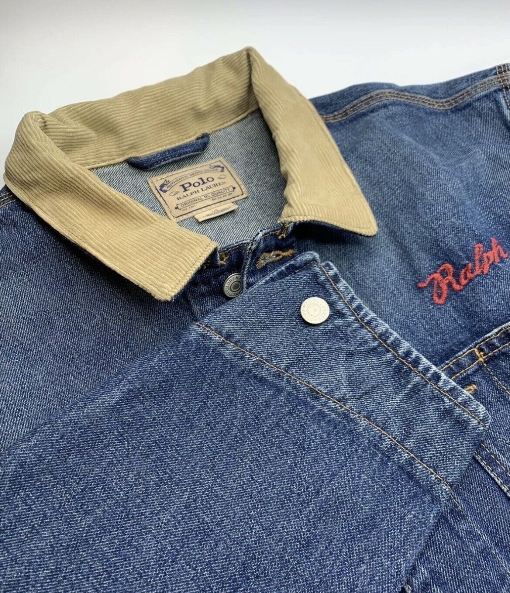 Polo Ralph Lauren Tiger 1967 Patch Denim Barn Trucker Jacket