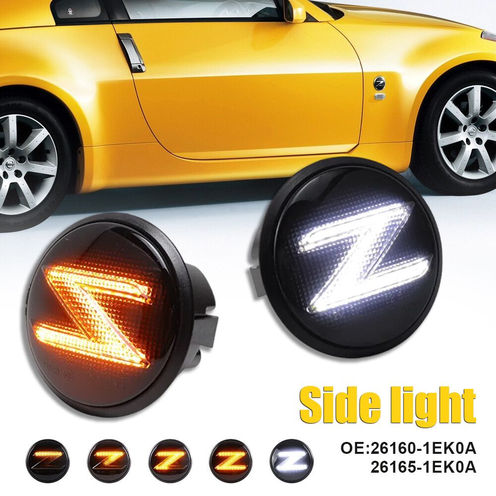 Amber Sequential LED Side Marker Lights For 2009-2020 Nissan 370Z