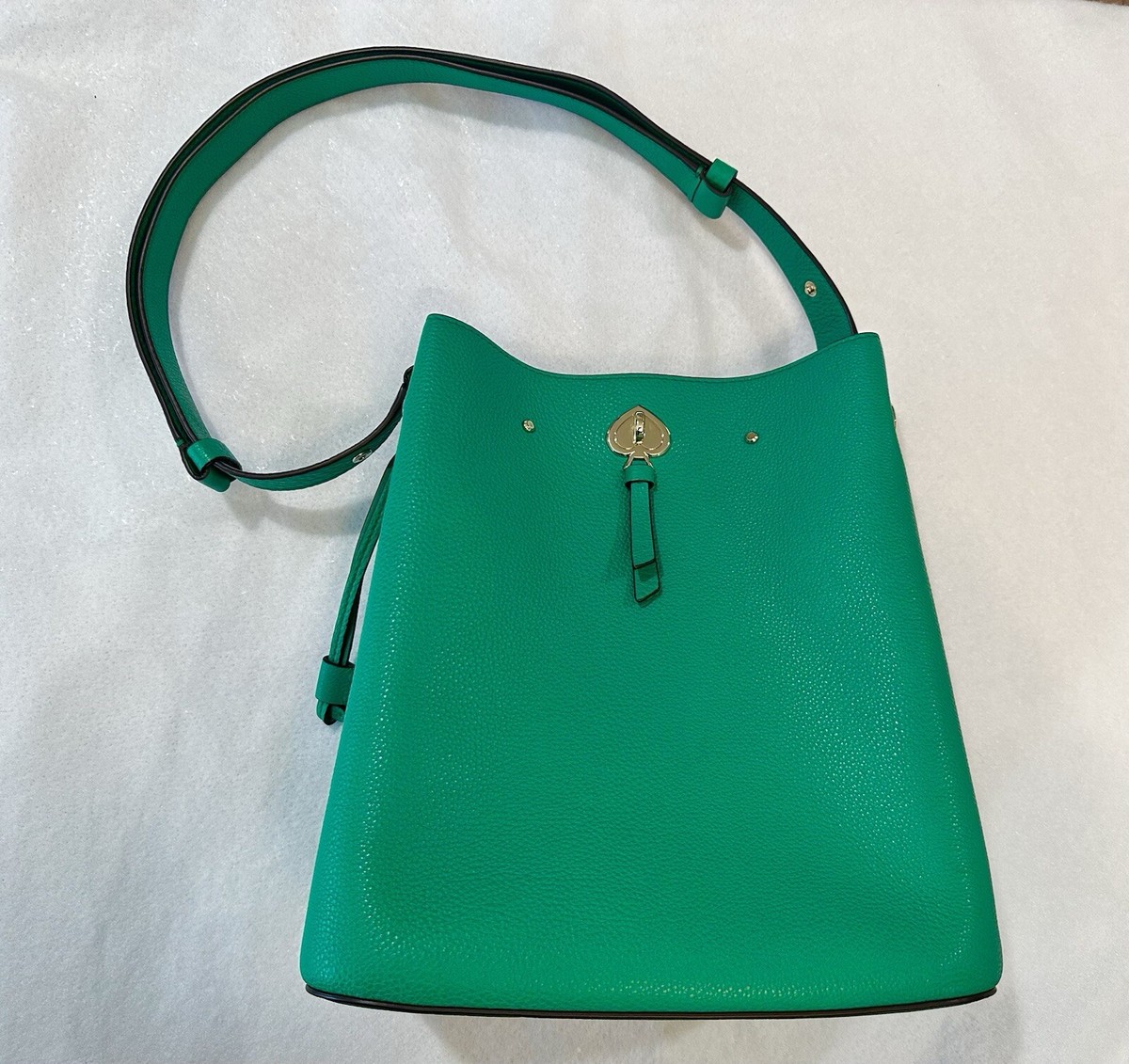 NEW Kate Spade Marti Small Bucket Bag Pebble Leather Sweet Pea