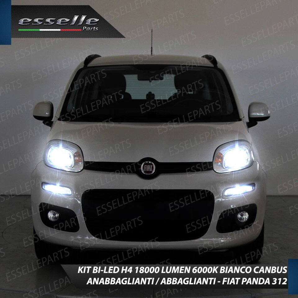 KIT CONVERSIONE FARI FULL LED FIAT PANDA MK3 6000K BIANCO CANBUS 18000 LUMEN - Immagine 3 di 4