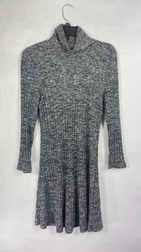 American Eagle Womens Sheath Dress Mock Neck Gray Keyhole Back Size Large.