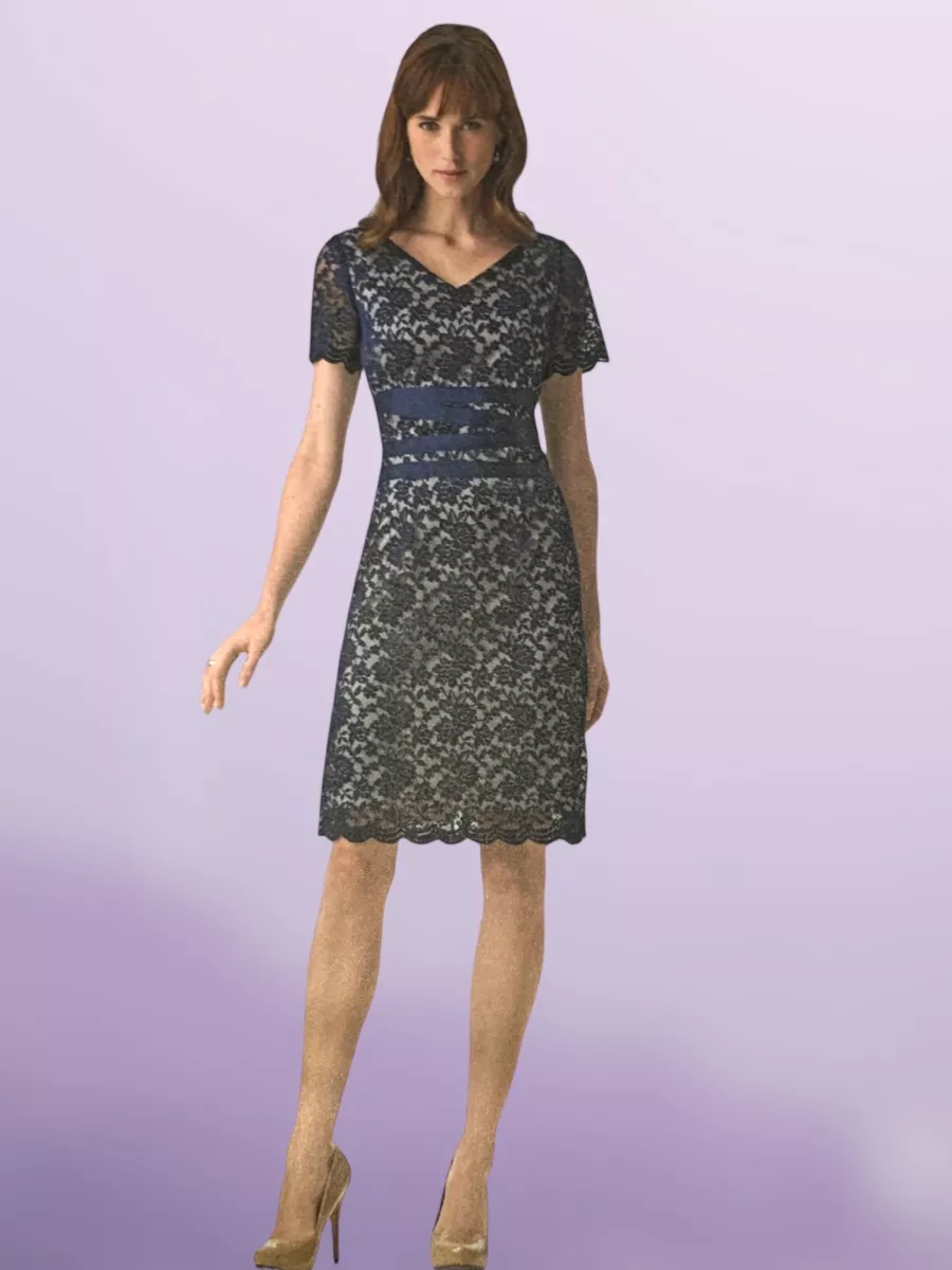 New Look K6261 Size 8 18 Shift Dress sewing pattern lace overlay