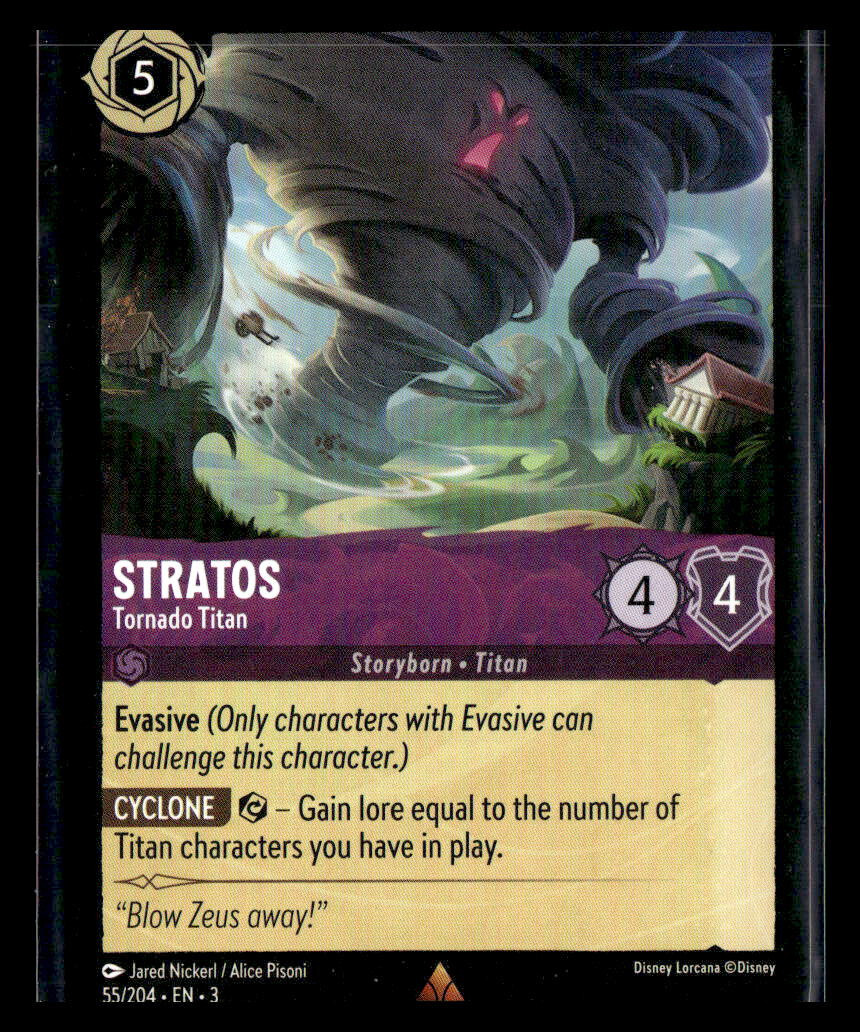 Disney Lorcana - Stratos - Tornado Titan 55/204 - NON Foil Into the  Inklands | eBay