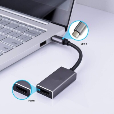 USB C Hub, Aluminum USB C Adapter with 4K HDMI Port for MacBook Pro 2017