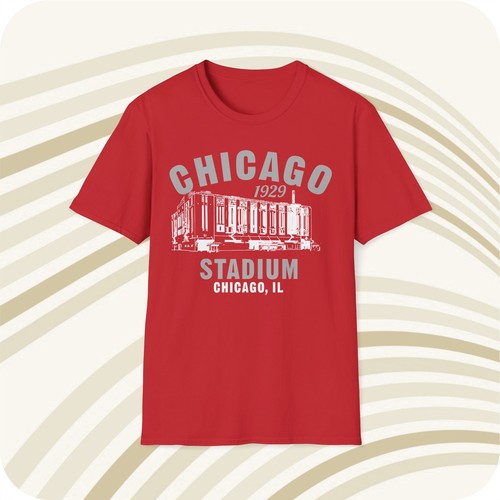 Chicago Stadium 1929 Classic Cut Hockey T-Shirt - Chicago Blackhawks - Picture 3 of 6