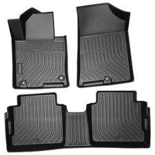 All Weather Floor Mats Liners for 2015-2019 Hyundai Sonata Black Anti-Slip Set