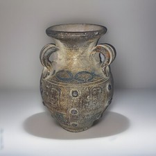 Brocca acqua vintage stile marocchino anfora berbera media terracotta dipinta arte