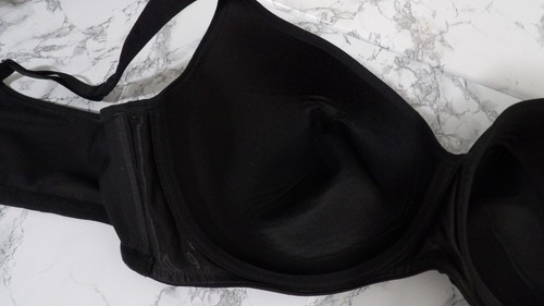 Cacique 50B Balconette Bra Smooth Lightly Lined Black Underwire Support - Picture 10 of 13