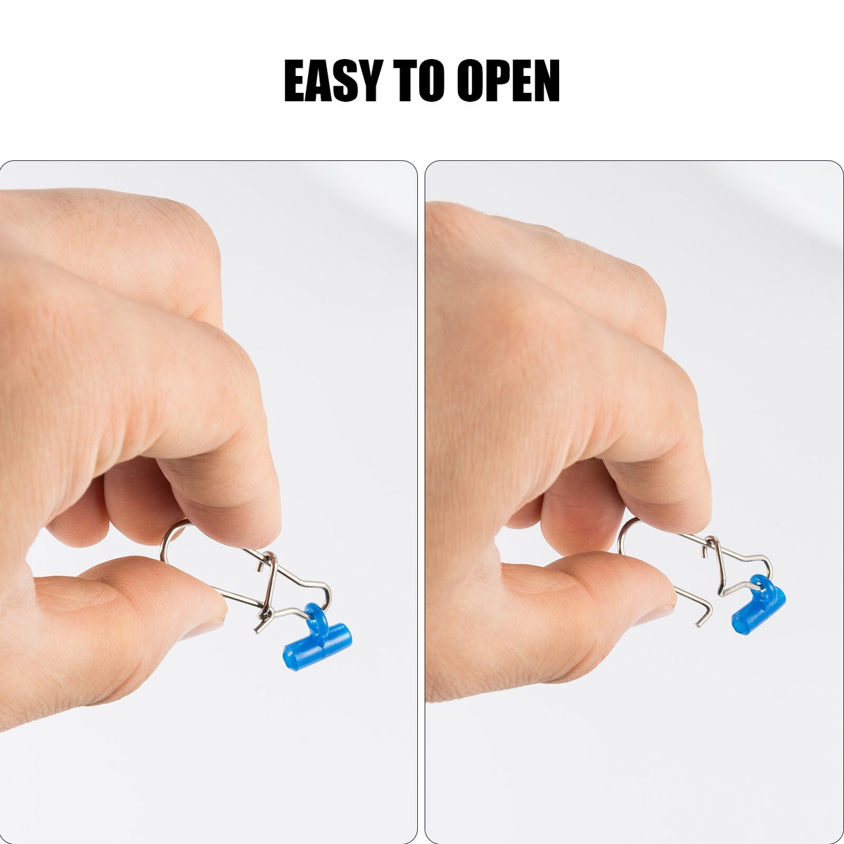 Dr.Fish 30pcs Stainless Steel Fishing Sinker Slides With Duo-Lock Snap – Freshwater & Saltwater
